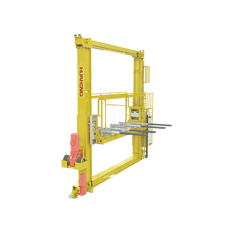 Double workstation dual column stacker crane