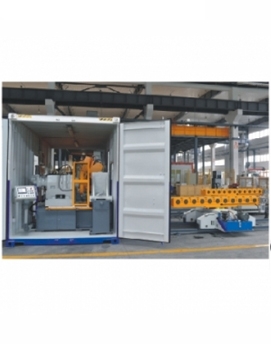 Containerized mobile beveling processing pipe workstation